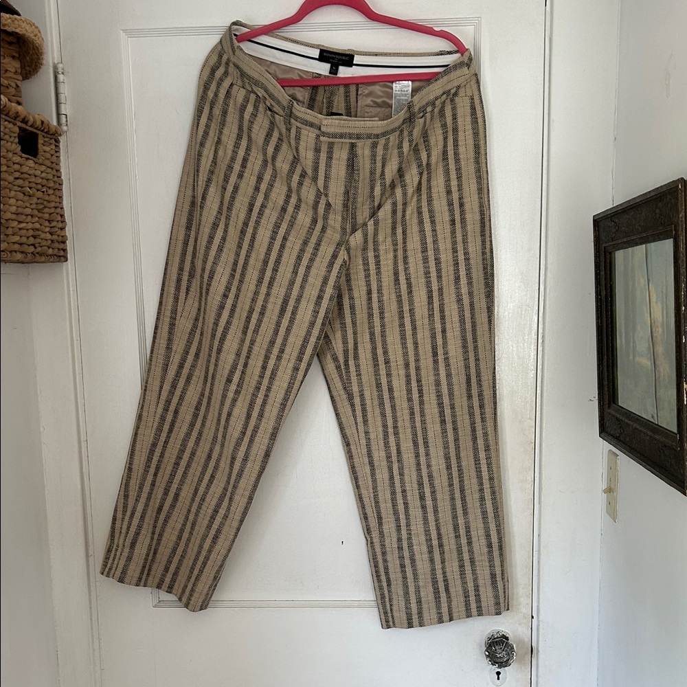 Banana Republic Striped Khaki and Black Chinos